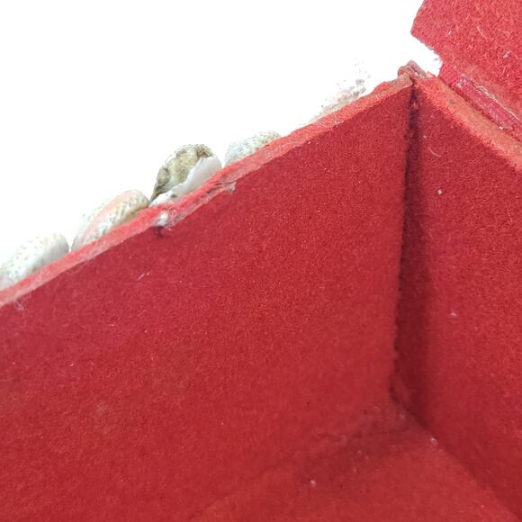 Vtg Seashell Jewelry Trinket Box Chest Sailor Valentine Nautical Handmade 6.5” - Picture 9 of 14